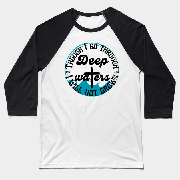 Deep Waters Style 1 Baseball T-Shirt by Tangled Jungle Designs